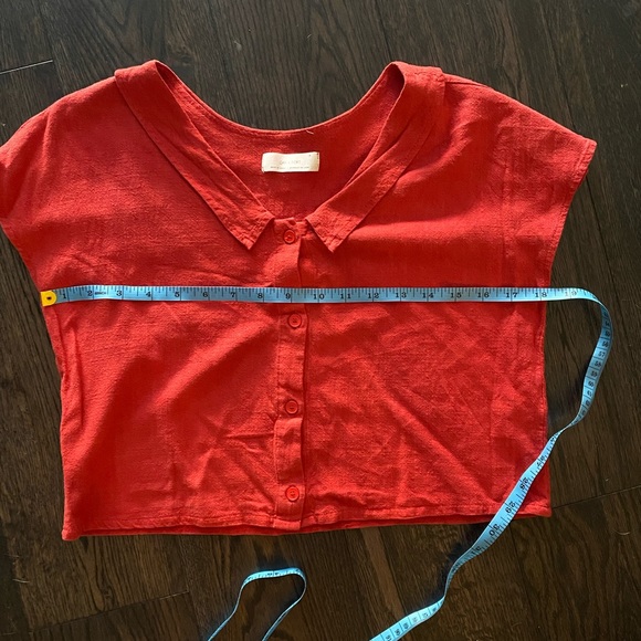 Oak and Fort button down crop top size M - Picture 5 of 6